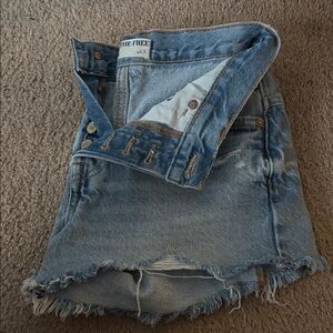 We The Free Blue Jean Shorts